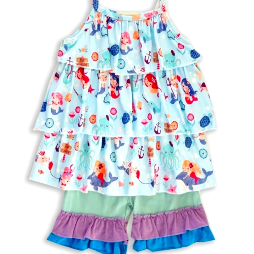 Mermaid & Sea Life Ruffle Outfit
